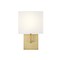 Z-Lite Saxon 1 Light Wall Sconce, Olde Brass & White 815-1S-OBR - alternate 2